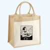Cotton Pocket Jute Midi Tote Thumbnail