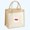 Cotton Pocket Jute Midi Tote Thumbnail