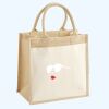 Cotton Pocket Jute Midi Tote Thumbnail