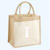 Cotton Pocket Jute Midi Tote Thumbnail