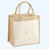 Cotton Pocket Jute Midi Tote Thumbnail