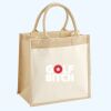 Cotton Pocket Jute Midi Tote Thumbnail