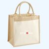 Cotton Pocket Jute Midi Tote Thumbnail