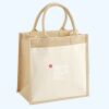 Cotton Pocket Jute Midi Tote Thumbnail