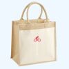 Cotton Pocket Jute Midi Tote Thumbnail