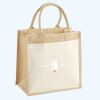 Cotton Pocket Jute Midi Tote Thumbnail