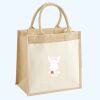 Cotton Pocket Jute Midi Tote Thumbnail