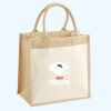Cotton Pocket Jute Midi Tote Thumbnail