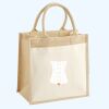 Cotton Pocket Jute Midi Tote Thumbnail