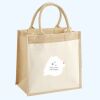 Cotton Pocket Jute Midi Tote Thumbnail
