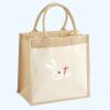 Cotton Pocket Jute Midi Tote Thumbnail
