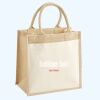 Cotton Pocket Jute Midi Tote Thumbnail