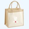 Cotton Pocket Jute Midi Tote Thumbnail