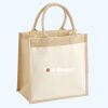 Cotton Pocket Jute Midi Tote Thumbnail