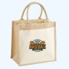 Cotton Pocket Jute Midi Tote Thumbnail