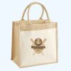 Cotton Pocket Jute Midi Tote Thumbnail