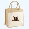 Cotton Pocket Jute Midi Tote Thumbnail
