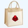 Cotton Pocket Jute Midi Tote Thumbnail