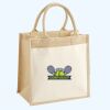 Cotton Pocket Jute Midi Tote Thumbnail
