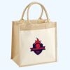 Cotton Pocket Jute Midi Tote Thumbnail