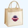Cotton Pocket Jute Midi Tote Thumbnail