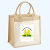 Cotton Pocket Jute Midi Tote Thumbnail