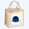 Cotton Pocket Jute Midi Tote Thumbnail