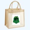 Cotton Pocket Jute Midi Tote Thumbnail