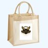 Cotton Pocket Jute Midi Tote Thumbnail