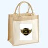 Cotton Pocket Jute Midi Tote Thumbnail