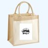 Cotton Pocket Jute Midi Tote Thumbnail