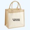 Cotton Pocket Jute Midi Tote Thumbnail