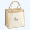 Cotton Pocket Jute Midi Tote Thumbnail