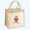 Cotton Pocket Jute Midi Tote Thumbnail