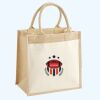 Cotton Pocket Jute Midi Tote Thumbnail