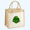 Cotton Pocket Jute Midi Tote Thumbnail