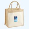 Cotton Pocket Jute Midi Tote Thumbnail