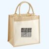 Cotton Pocket Jute Midi Tote Thumbnail