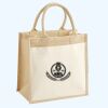 Cotton Pocket Jute Midi Tote Thumbnail