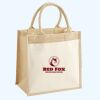 Cotton Pocket Jute Midi Tote Thumbnail
