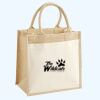 Cotton Pocket Jute Midi Tote Thumbnail