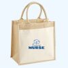 Cotton Pocket Jute Midi Tote Thumbnail
