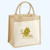 Cotton Pocket Jute Midi Tote Thumbnail