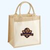 Cotton Pocket Jute Midi Tote Thumbnail