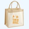 Cotton Pocket Jute Midi Tote Thumbnail