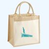 Cotton Pocket Jute Midi Tote Thumbnail