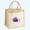 Cotton Pocket Jute Midi Tote Thumbnail