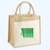 Cotton Pocket Jute Midi Tote Thumbnail