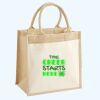 Cotton Pocket Jute Midi Tote Thumbnail