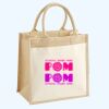 Cotton Pocket Jute Midi Tote Thumbnail